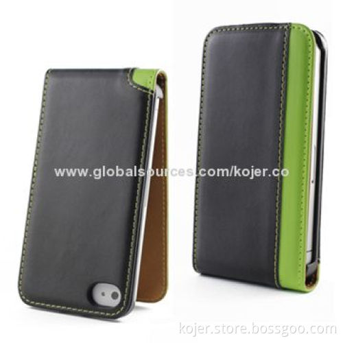 PU Leather Cases for iPhone 4S, with Plastic Shell Inside